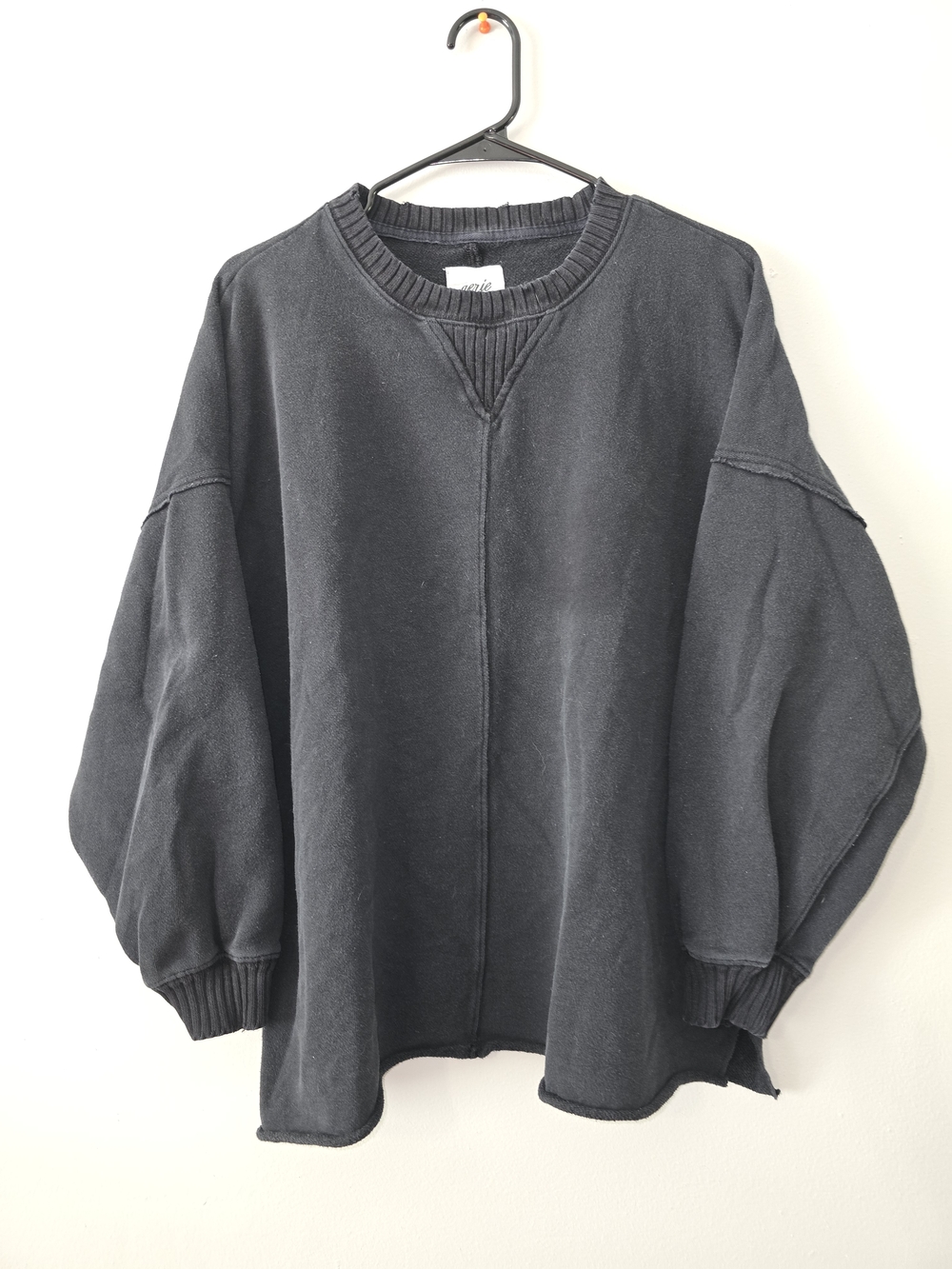 Aerie Gray Oversized Crewneck Sweatshirt